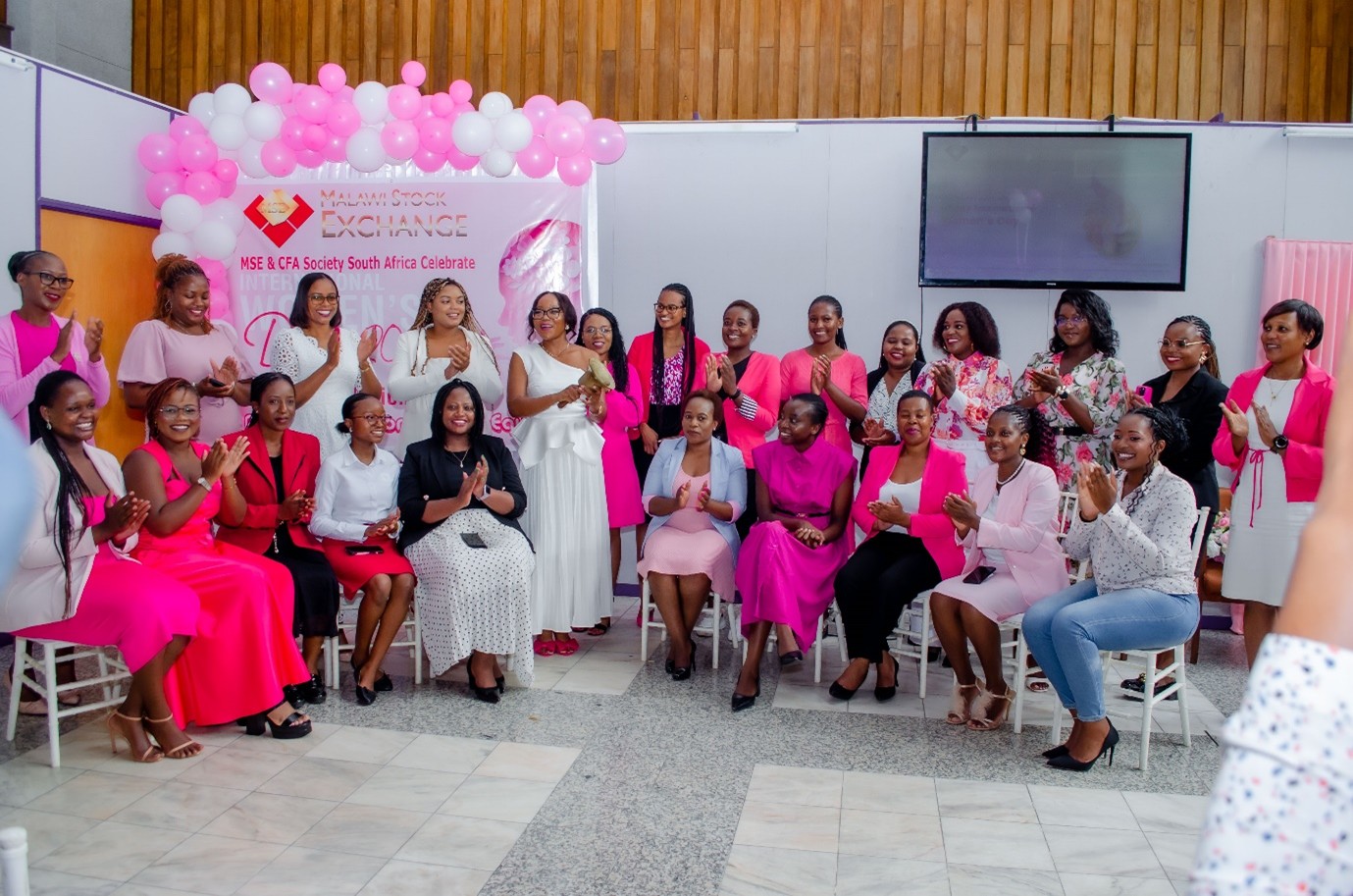 Participants ringing the bell for gender equality during the International Women’s Day commemoration at the MSE offices.